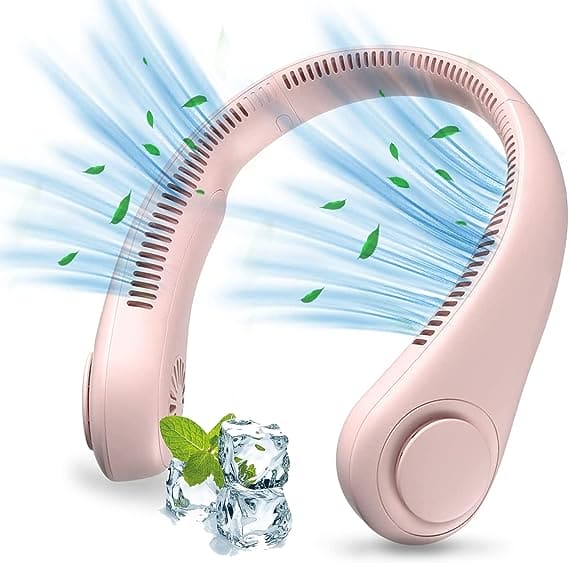 Portable Neck Fan, Bladeless Hanging Neck Fan, Summer Traveling Outdoor Sports Fans, Hands Free Rechargeable Head Fan, Cooling Airflow Wingless Neck Fan, Mini Air Cooler Conditioner for Travel Outdoor, Adjustable Comfy Neck Fan Portable Neck Fan, Bladeless Hanging Neck Fan, Summer Traveling Outdoor Sports Fans, Hands Free Rechargeable Head Fan, Cooling Airflow Wingless Neck Fan, Mini Air Cooler Conditioner for Travel Outdoor, Adjustable Comfy Neck Fan